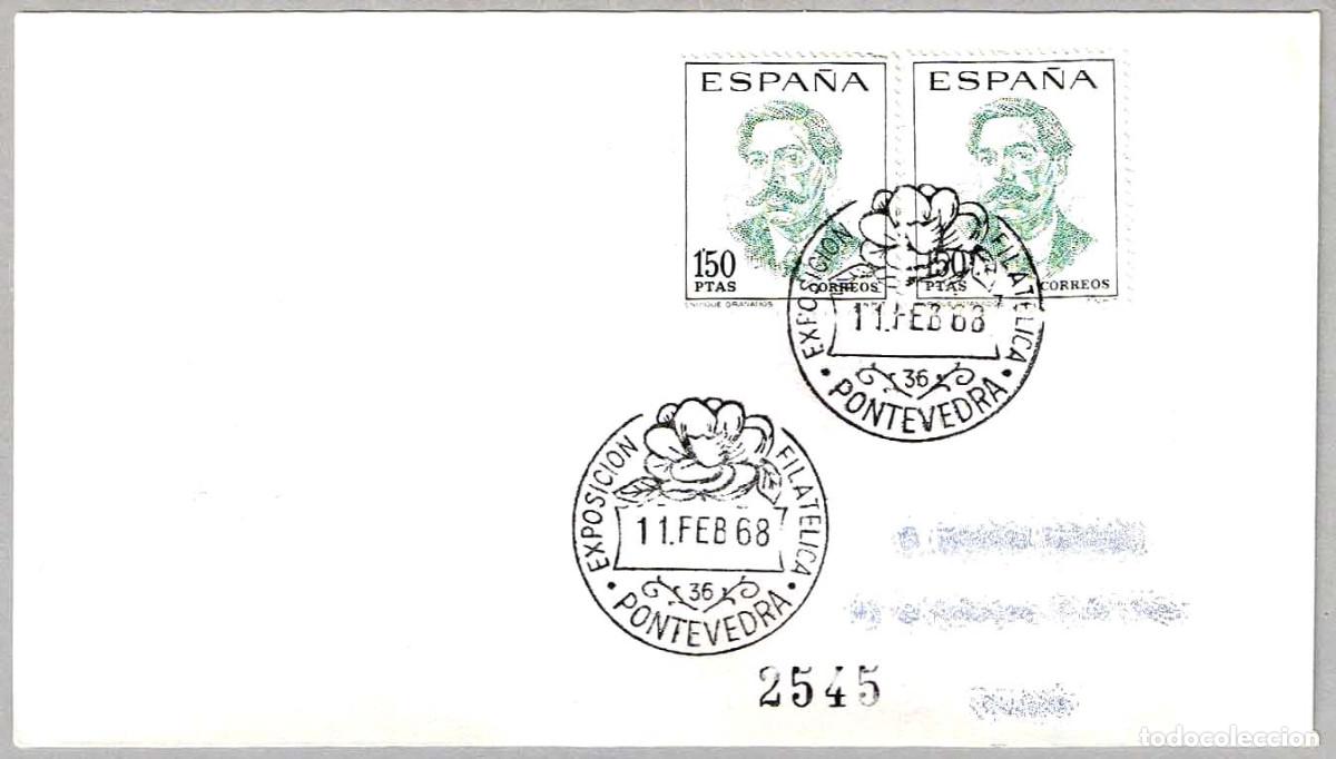 Sellos: Matasellos EXP.FIL. - CAMELIA. Pontevedra, Galicia, 1968