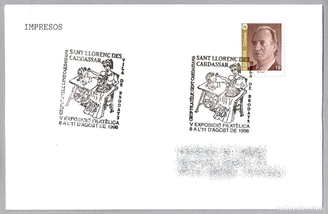 Sellos: Matasellos EXP.FIL. - BORDADORA. Sant LLorenc des Cardassar, Baleares, 1996