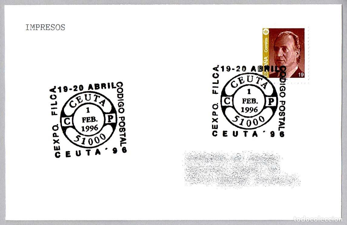 Sellos: Matasellos EXP.FIL. CEUTA'96. Ceuta 1996