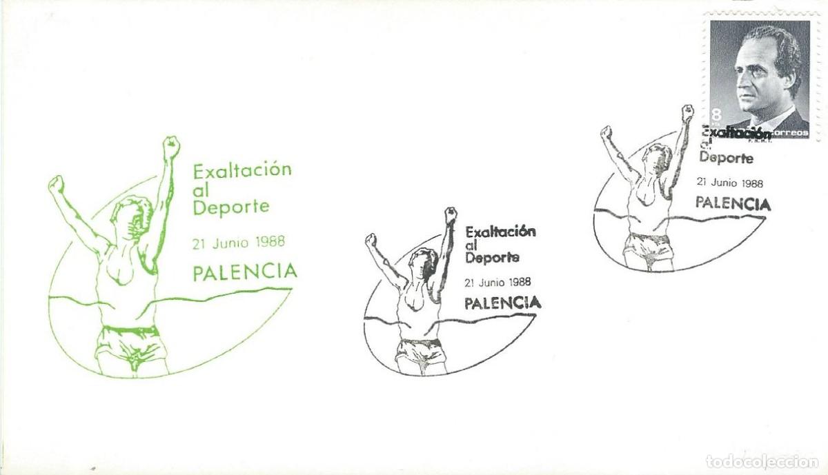 Sellos: 1988. PALENCIA. MATASELLOS/POSTMARK. EXALTACI&Oacute;N AL DEPORTE. ATLETISMO/ATHLETICS. DEPORTES/SPORTS