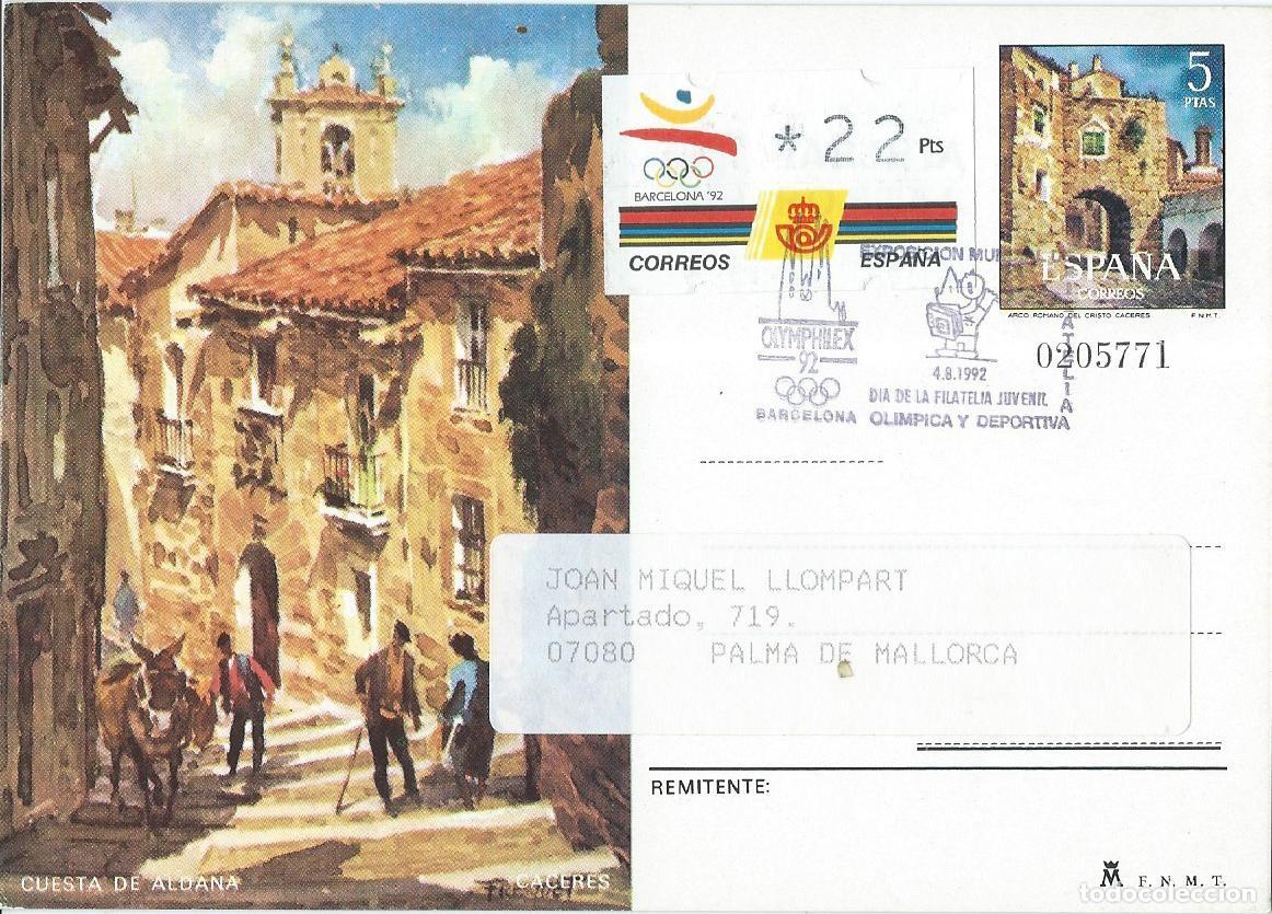 Sellos: 1992. BARCELONA. MATASELLOS/POSTMARK. OLYMPHILEX JUEGOS OL&Iacute;MPICOS BARCELONA'92. DEPORTES/SPORTS.