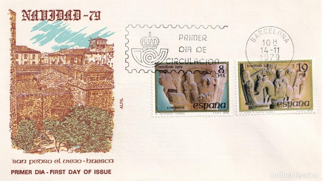 Sellos: SPD Alfil Barcelona 1979 Navidad - Capiteles de la Iglesia de San Pedro el viejo Huesca - Primer d&iacute;a