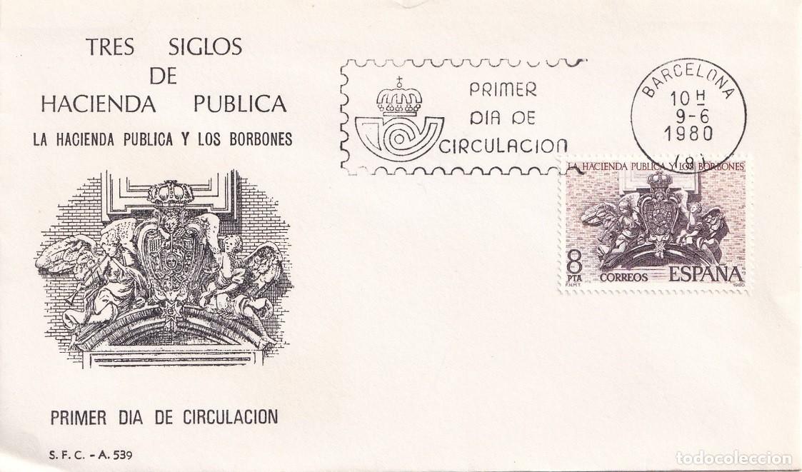 Sellos: SPD Barcelona 1980 - Tres siglos de Hacienda P&uacute;blica - La Hacienda P&uacute;blica y los Borbones - 1er d&iacute;a