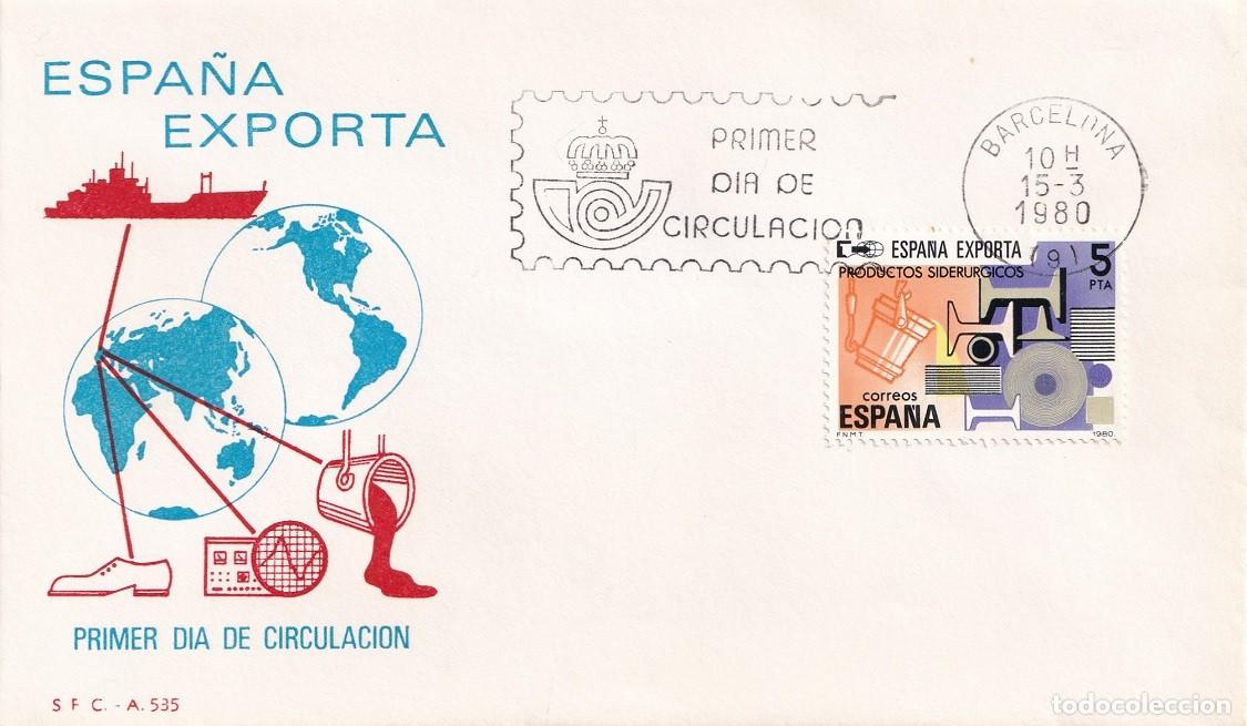 Francobolli: SPD Barcelona 1980 - Espa&ntilde;a exporta - Productos sider&uacute;rgicos - Primer d&iacute;a de circulaci&oacute;n - FDC