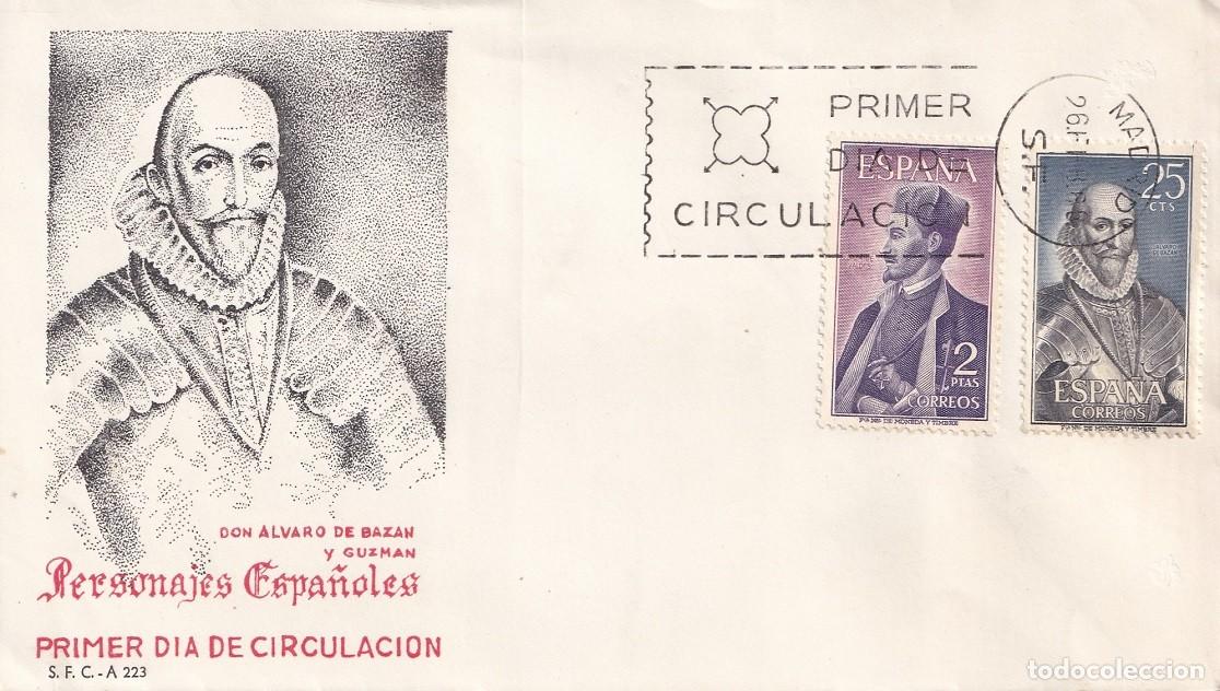 Sellos: SPD Madrid 1966 - Personajes espa&ntilde;oles - Don &Aacute;lvaro de Bazan y Guzman - Benito Daza de Vald&eacute;s