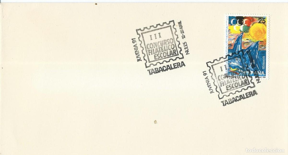 Sellos: 1991. NULES. MATASELLOS P.D/POSTMARK. EDIFIL 3107. JUVENIA'91. DEPORTES/SPORTS. VELA/SAILING