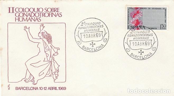 Sellos: A&Ntilde;O 1969, BARCELONA, Gonadotrofinas humanas, en sobre de Alfil