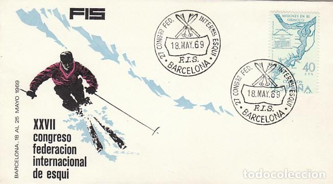 Selos: A&Ntilde;O 1969, ESQUI, CONGRESO DE LA FEDERACION INTERNACIONAL, SOBRE OFICIAL