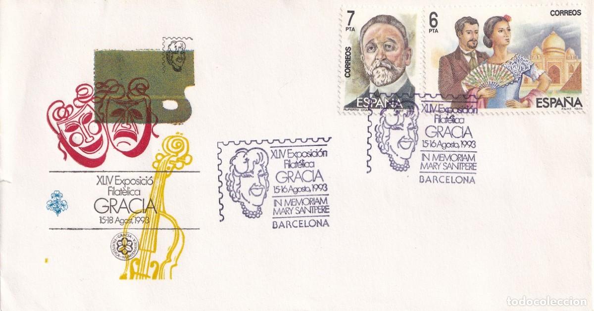Sellos: 1993 Sobre conmemorativo - XIV Exposici&oacute;n filat&eacute;lica Gracia in memoriam Mary Santpere
