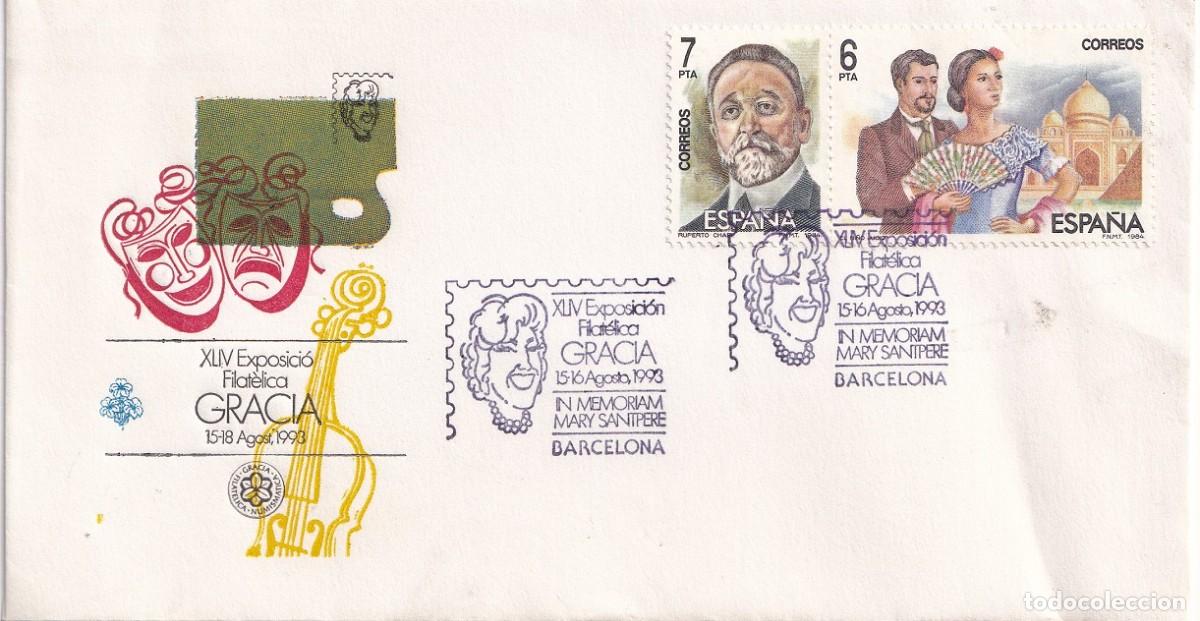 Sellos: 1993 Sobre conmemorativo - XIV Exposici&oacute;n filat&eacute;lica Gracia in memoriam Mary Santpere