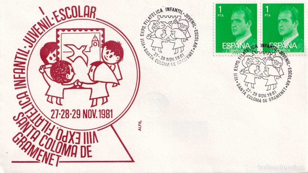 Sellos: Sobre en Alfil Santa Coloma de Gramenet - VIII Exposici&oacute;n filat&eacute;lica infantil juvenil escolar - BB