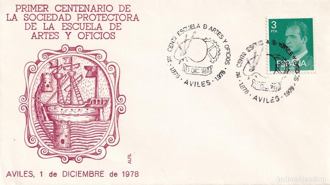 Briefmarken: Sobre Alfil Aviles 1978 - 1er centenario de la Sociedad Protectora de la Escuela de Artes y Oficios