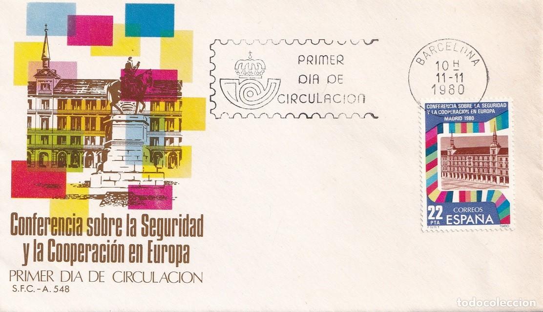 Sellos: SPD Barcelona 1980 - Conferencia sobre la Seguridad y la Cooperaci&oacute;n en Europa - Primer d&iacute;a
