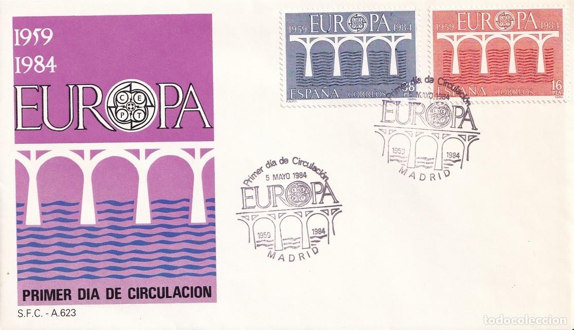 Sellos: SPD Madrid 1984 - Emisi&oacute;n Europa - XXV Aniversario de las emisiones Europa 1959-1984 - Primer d&iacute;a