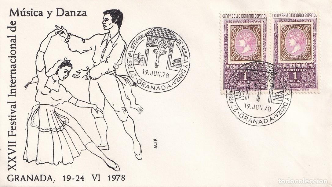 Sellos: Sobre en Alfil 1978 - XXVII Festival Internacional de M&uacute;sica y Danza - Matasellos especiales