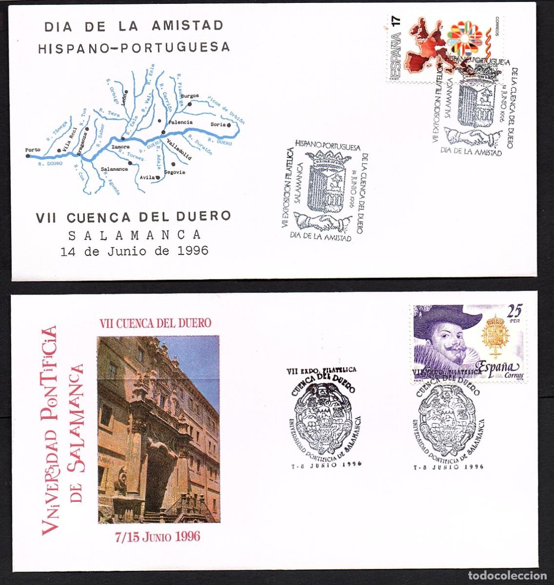 Sellos: 2 SOBRES CONMEMORATIVOS VII EXP. FILATELICA HISPANO-PORTUGUESA