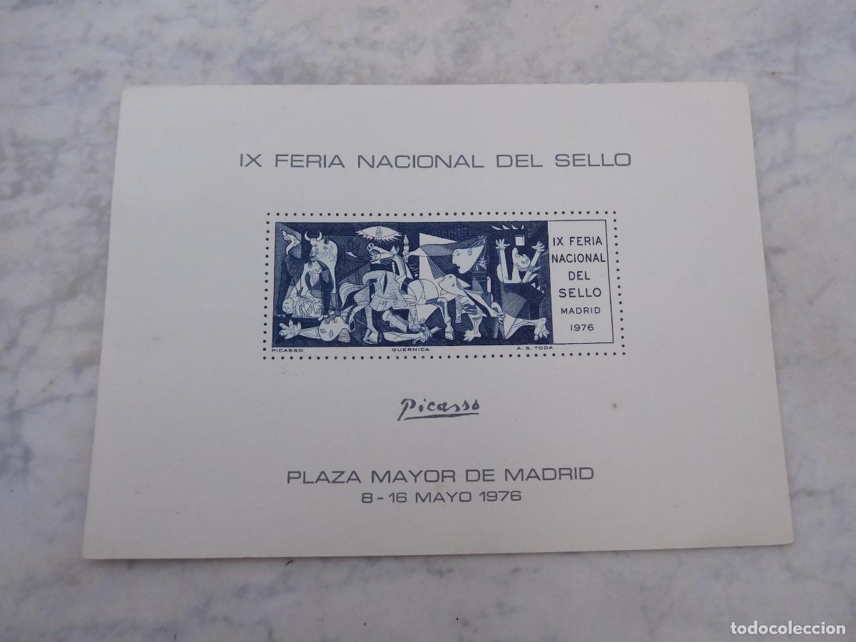 Sellos: IX Feria nacional del sello 1976 Madrid Guernica Picasso