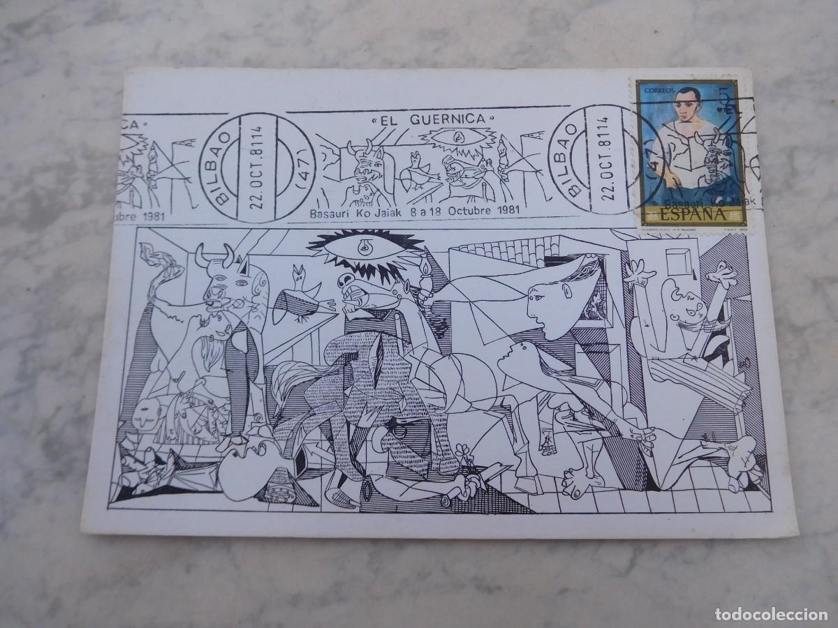 Sellos: San Fausto Bildumatzaile Taldea Pablo Picasso con sello Bilbao 1981