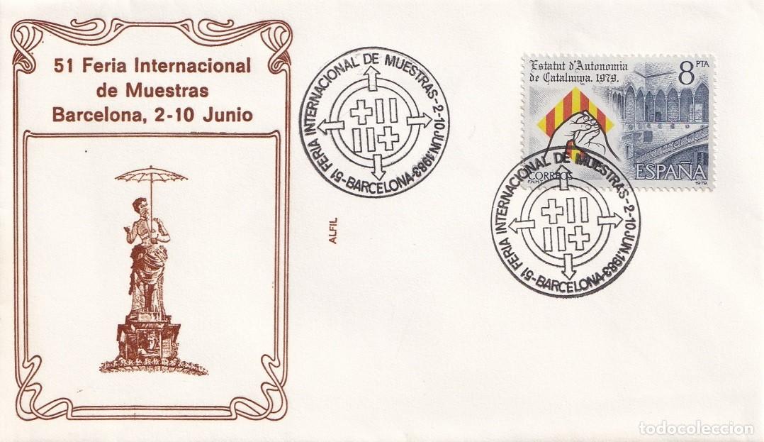 Timbres: Sobre en Alfil Barcelona 1983 - 51 Feria Internacional de Muestras - Matasellos especiales