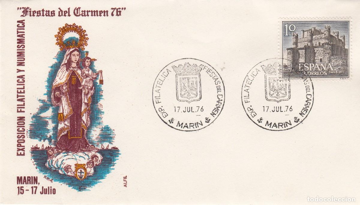 Sellos: GALICIA - MATASELLOS EXP.FILAT. FIESTAS DEL CARMEN - MAR&Iacute;N - 1976
