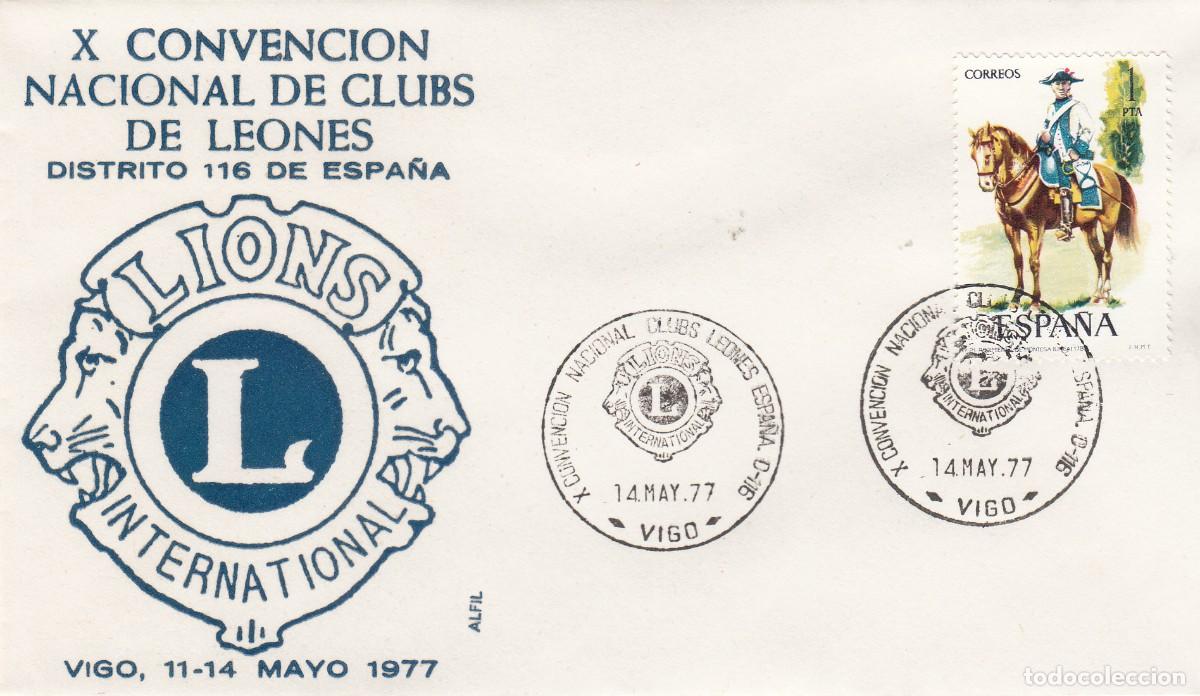 Sellos: GALICIA MATASELLOS CONVENCI&Oacute;N NACIONAL CLUBS DE LEONES - LIONS - VIGO 1977