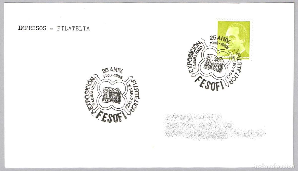 Sellos: Matasellos 25 ANIV. FESOFI. Sabi&ntilde;anigo, Huesca, Aragon, 1988