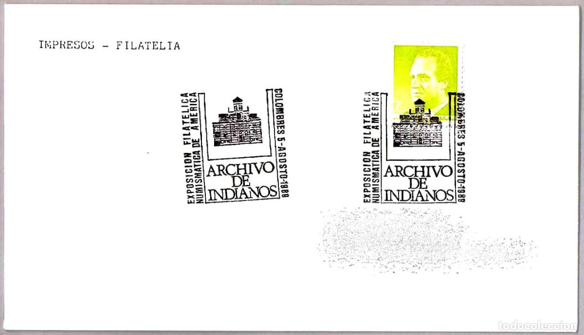 Sellos: Matasellos EXP.FIL. ARCHIVO DE INDIANOS. Colombres, Asturias, 1988