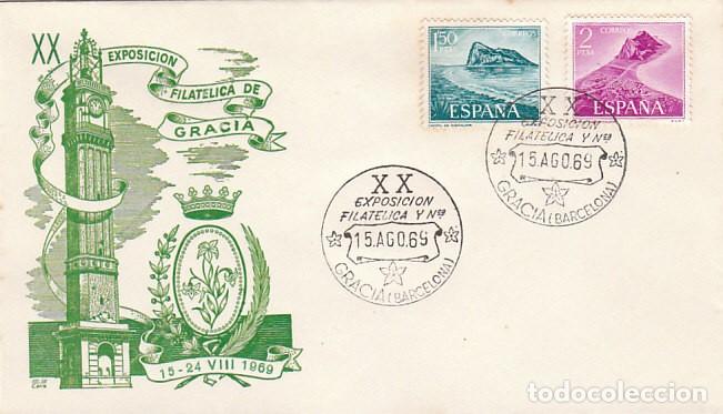 Sellos: A&Ntilde;O 1969, EXPOSICION DE GRACIA, (B), SOBRE DE ALFIL