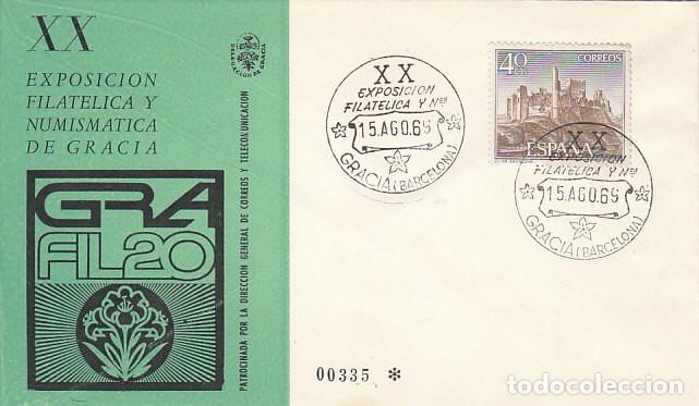 Sellos: A&Ntilde;O 1969, EXPOSICION DE GRACIA, SOBRE OFICIAL NUMERADO