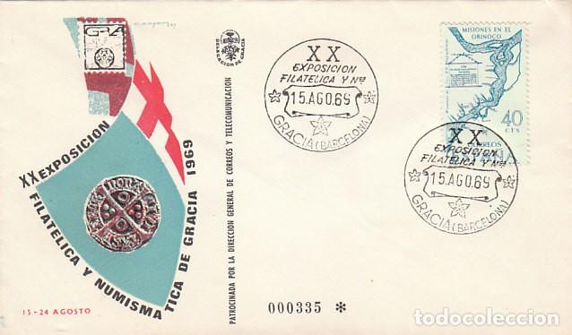 Sellos: A&Ntilde;O 1969, EXPOSICION DE GRACIA, SOBRE OFICIAL NUMERADO