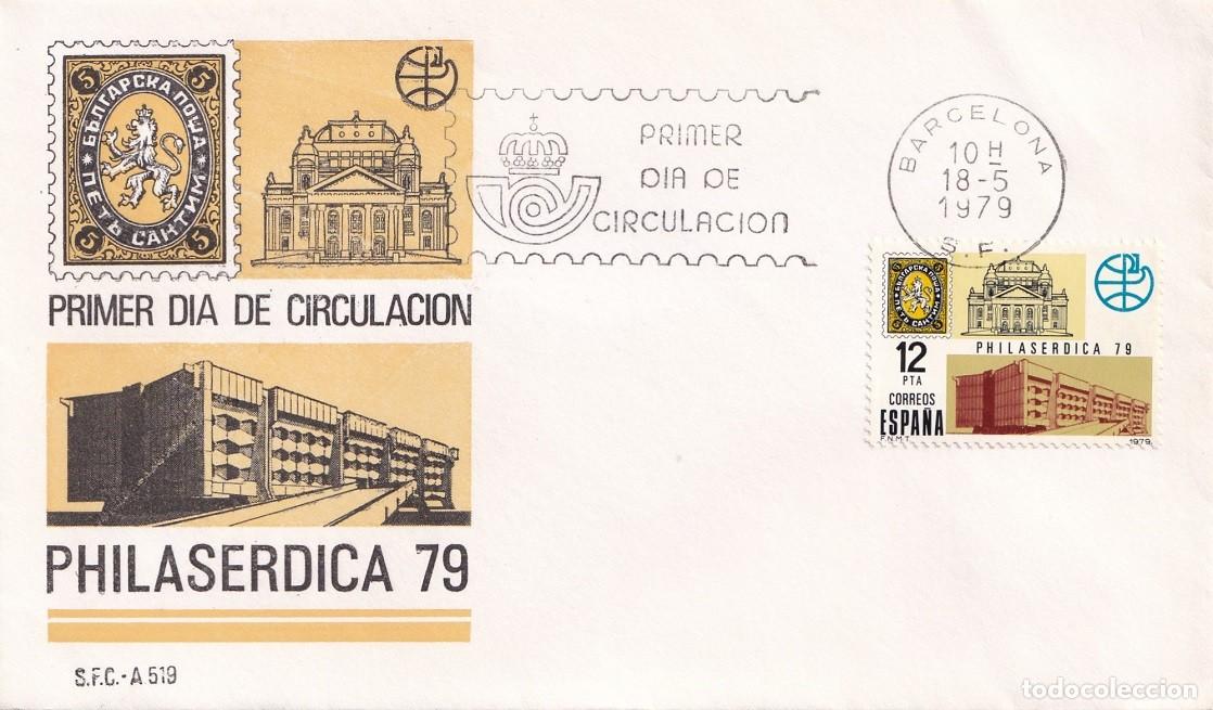 Sellos: SPD Barcelona 1979 - Exposici&oacute;n Mundial de Filatelia PHILASERDICA 79 (Sof&iacute;a, Bulgaria) - Primer d&iacute;a
