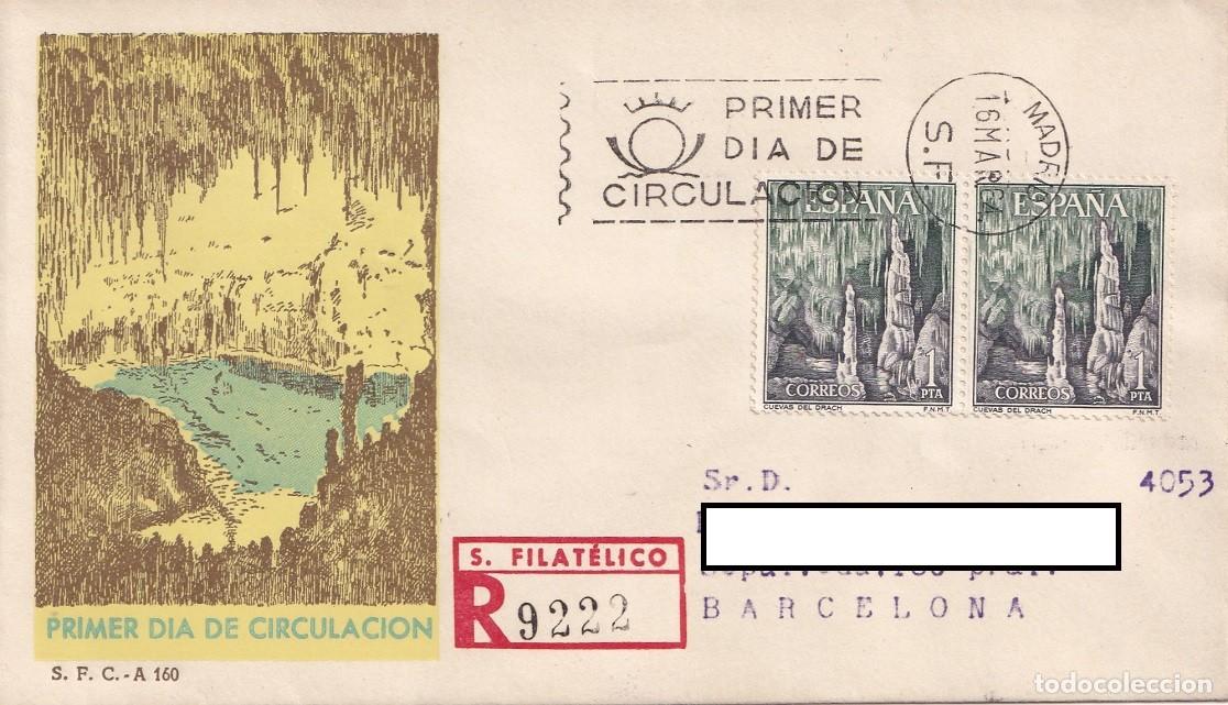 Sellos: SPD Madrid 1964 - Turismo - Las cuevas del Drach (Isla de Mallorca) - S. Filat&eacute;lico R - Primer d&iacute;a