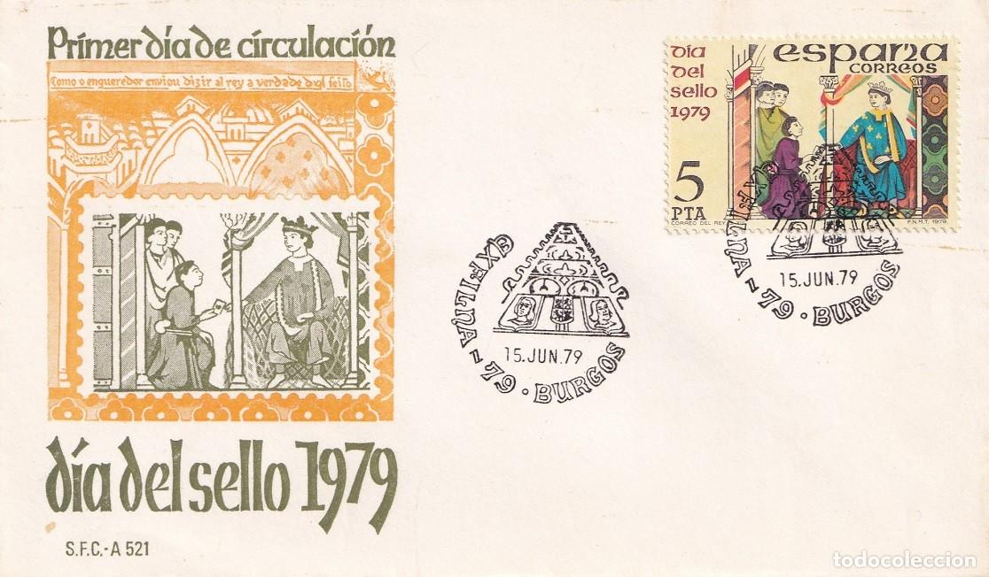 Sellos: SPD Burgos 1979 - Exfilna 79 - D&iacute;a del sello 1979 - Correo del Rey, s. XIII - Primer d&iacute;a circulaci&oacute;n