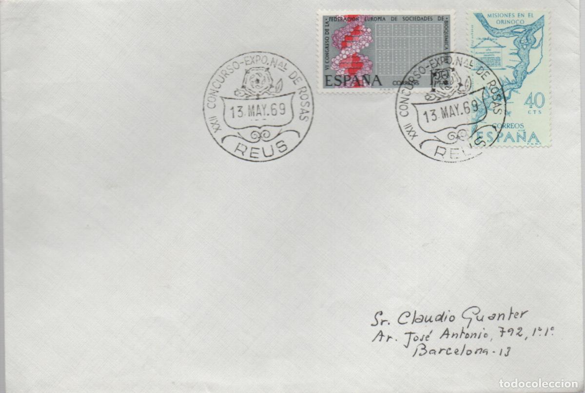 Sellos: A&Ntilde;O 1969, REUS (TARRAGONA) FERIA NACIONAL DE ROSAS
