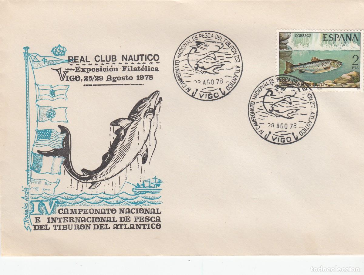 Sellos: GALICIA MATASELLOS CAMPEONATO NACIONAL DE PESCA DEL TIBUR&Oacute;N - VIGO 1978