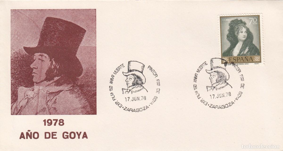 Sellos: ARAG&Oacute;N - MATASELLOS 150 ANIVERSARIO PINTOR GOYA - 1978