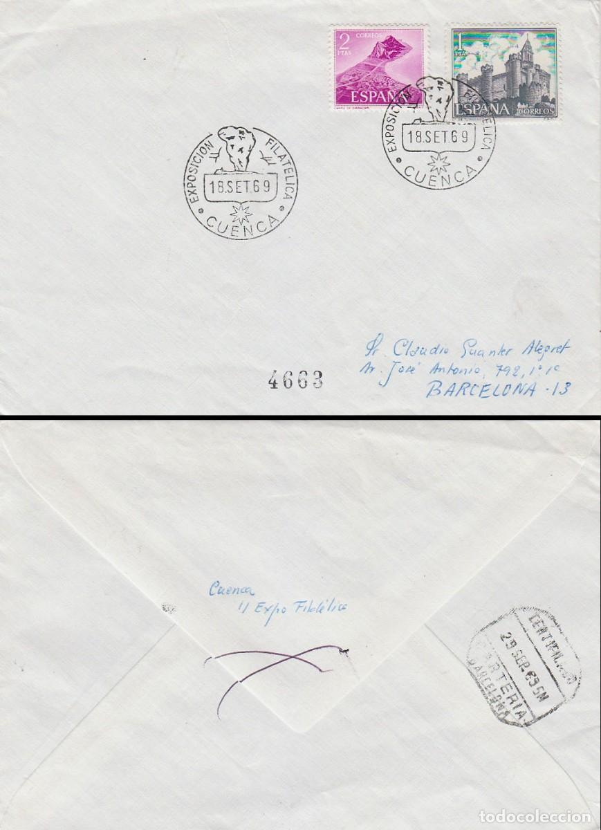 Sellos: A&Ntilde;O 1969, CUENCA, Ciudad encantada, SOBRE CIRCULADO