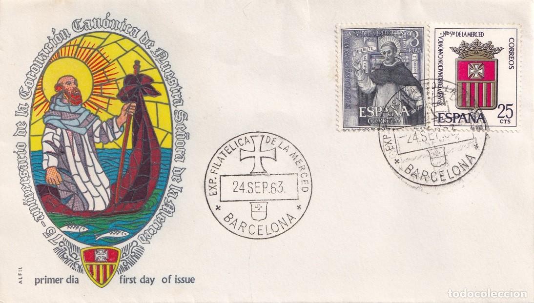 Sellos: SPD en Alfil Barcelona 1963 - 75 Aniversario de la Coronaci&oacute;n Can&oacute;nica de Nuestra Sra de la Merced