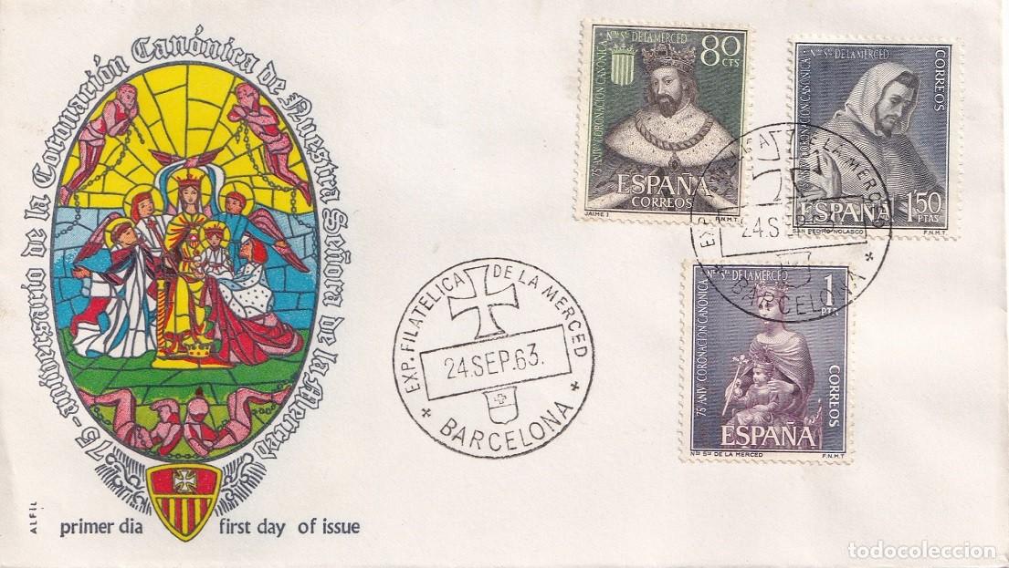 Sellos: SPD en Alfil Barcelona 1963 - 75 Aniversario de la Coronaci&oacute;n Can&oacute;nica de Nuestra Sra de la Merced