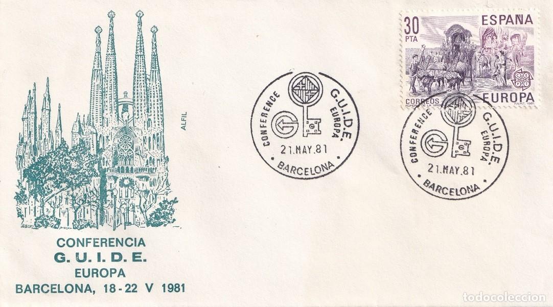 Sellos: Sobre Alfil Barcelona 1981 - Conferencia G.U.I.D.E. Europa - Conference - Matasellos especiales