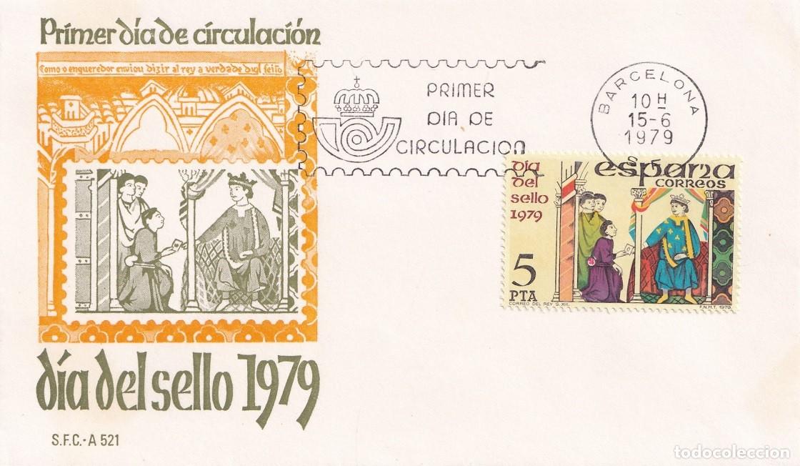 Sellos: SPD Barcelona 1979 - D&iacute;a del sello 1979 - Correo del Rey siglo XIII - Primer d&iacute;a de circulaci&oacute;n FDC