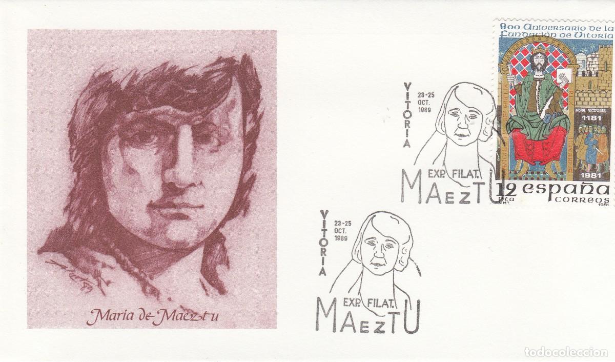 Sellos: PAIS VASCO - MATASELLOS EXP. FILAT&Eacute;LICA MEZTU - VITORIA - 1989