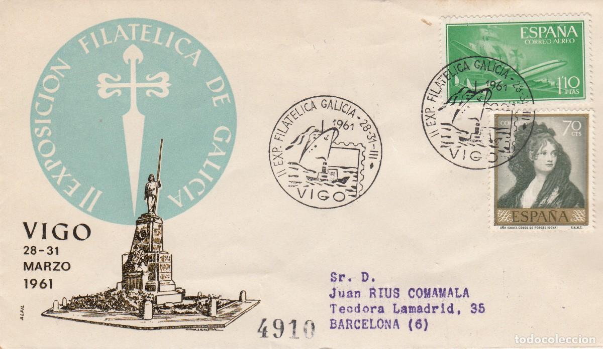 Sellos: GALICIA - MATASELLOS EXP. FILAT&Eacute;LICA GALICIA - VIGO - 1961