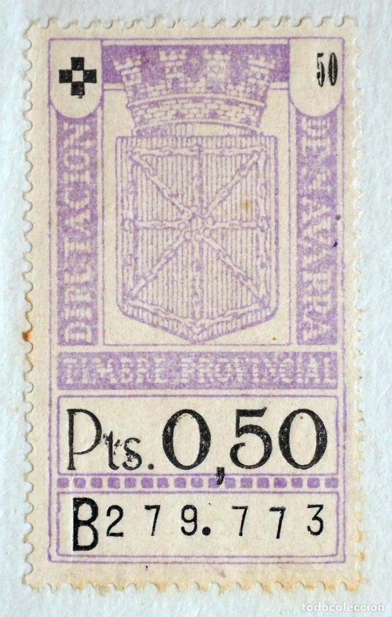 Sellos: TIMBRE PROVINCIAL DE LA DIPUTACI&Oacute;N DE NAVARRA.