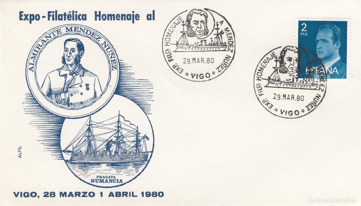 Sellos: GALICIA - MATASELLOS EXP. FILAT&Eacute;LICA MENDEZ NU&Ntilde;EZ - VIGO - 1980
