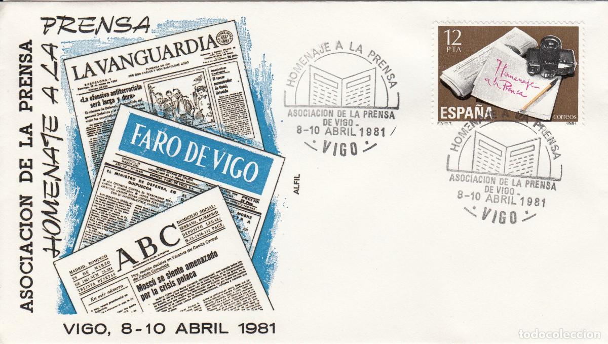 Sellos: GALICIA - MATASELLOS HOMENAJE A LA PRENSA - VIGO - 1981