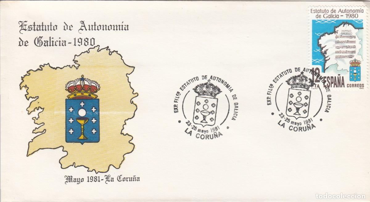 Sellos: GALICIA - MATASELLOS EXPOSICI&Oacute;N FILAT&Eacute;LICA ESTATUTO DE AUTONOM&Iacute;A - LA CORU&Ntilde;A - 1981