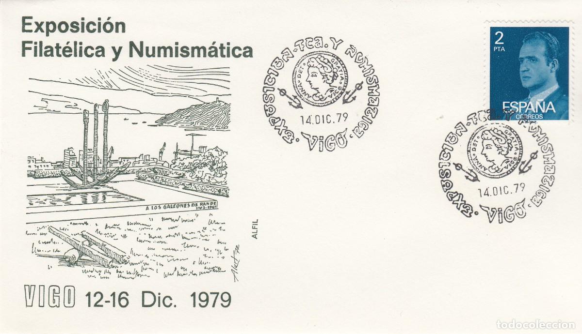 Sellos: GALICIA - MATASELLOS EXPOSICI&Oacute;N FILAT&Eacute;LICA Y NUMISM&Aacute;TICA - VIGO - 1979