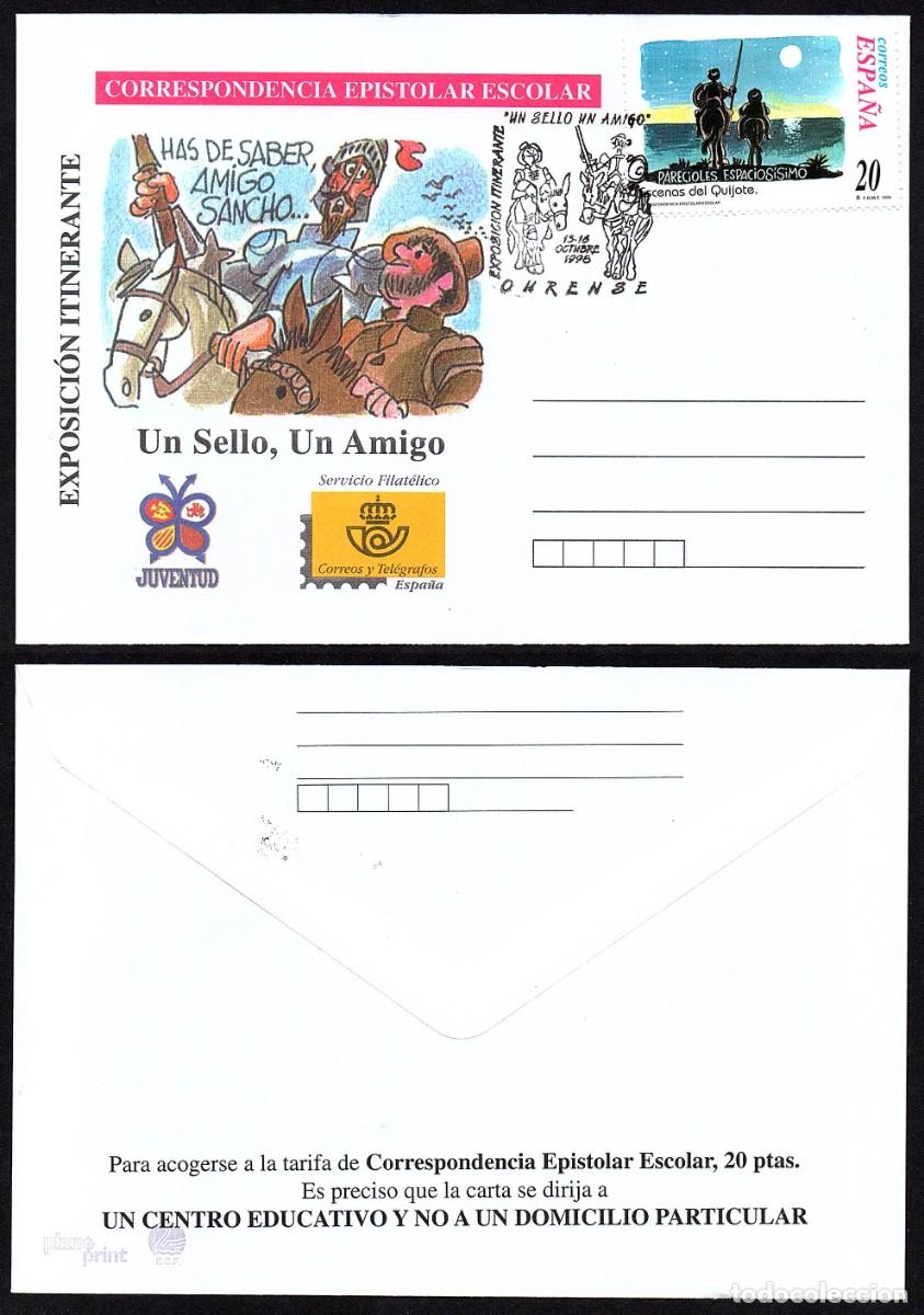 Sellos: SOBRE CORRESPONDENCIA EPISTOLAR CON MATASELLOS EXPOSICION ITINERANTE OURENSE