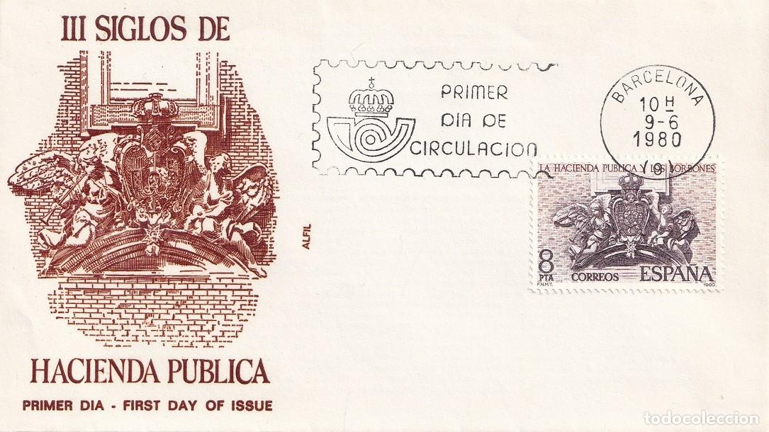 Sellos: SPD Alfil Barcelona 1980 - III Tres siglos de Hacienda P&uacute;blica - La Hacienda P&uacute;blica y los Borbones